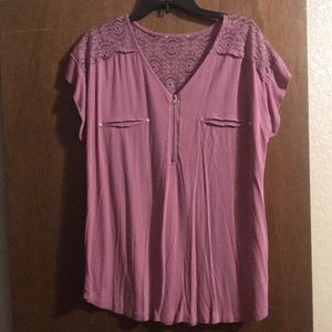 Mauve lace top